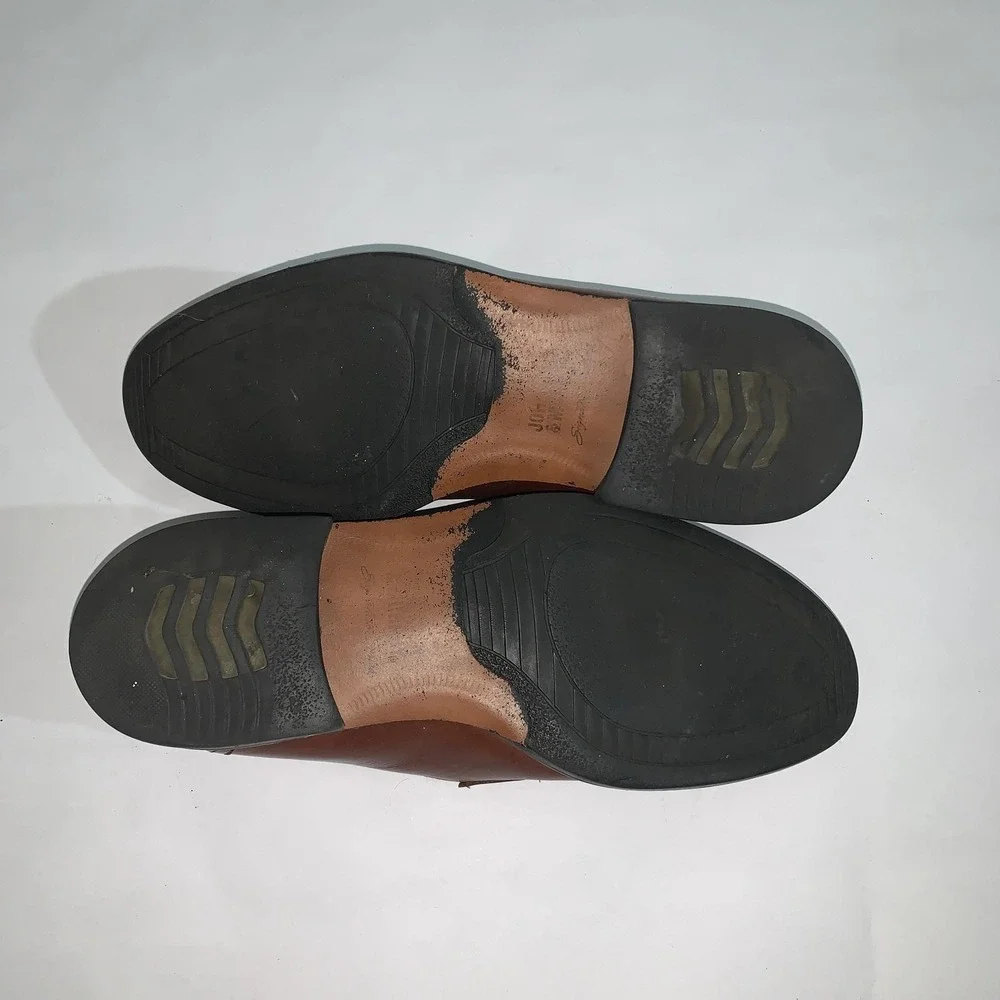 Johnston & Murphy Shoes Mens Size 9.5 Brown Leather Penny Loafers Dress Comfort